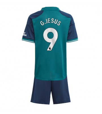 Arsenal Gabriel Jesus #9 Replica Third Stadium Kit for Kids 2023-24 Short Sleeve (+ pants)